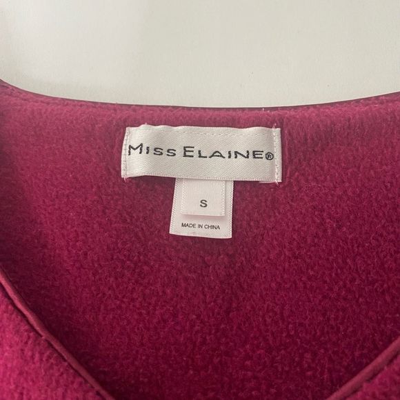Miss Elaine Vintage Robe, Housecoat, Maroon, size Small - Picture 5 of 13